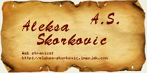 Aleksa Skorković vizit kartica